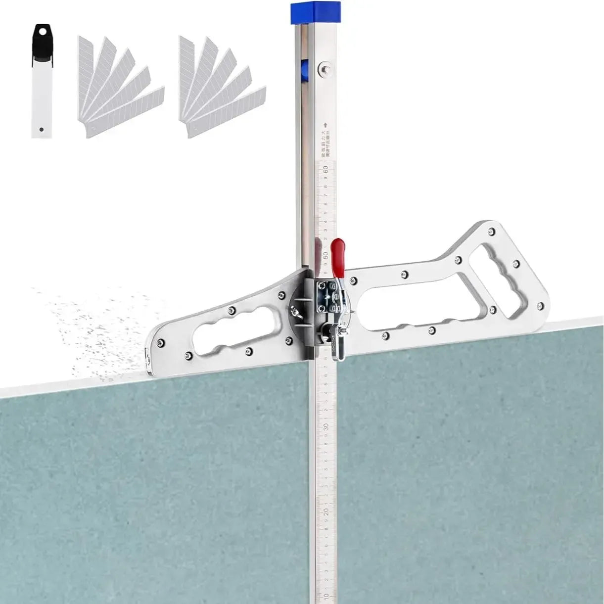 Durable Drywall Cutter Aluminum Alloy Foldable Hand Push Tool for Precise Cutting & Board Cutting up to 13mm Thickness Dust-Free & Shock-Resistant Design