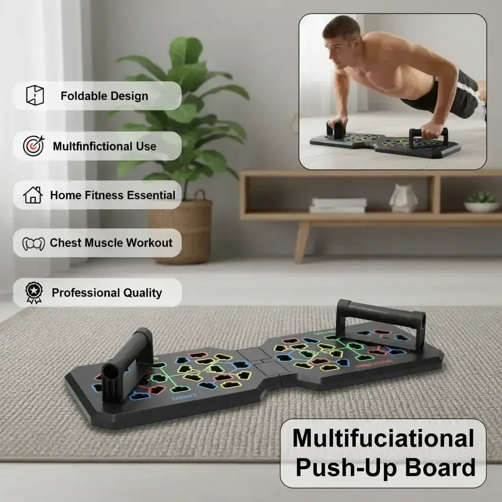Foldable Multifunctional Push Up Board, Home Fitness Equipment for Chest Muscle Exercise, Professional Equipment for Burning Fat, Home Workout Equipment, Home Workout Gear