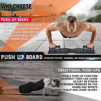 Foldable Multifunctional Push Up Board, Home Fitness Equipment for Chest Muscle Exercise, Professional Equipment for Burning Fat, Home Workout Equipment, Home Workout Gear
