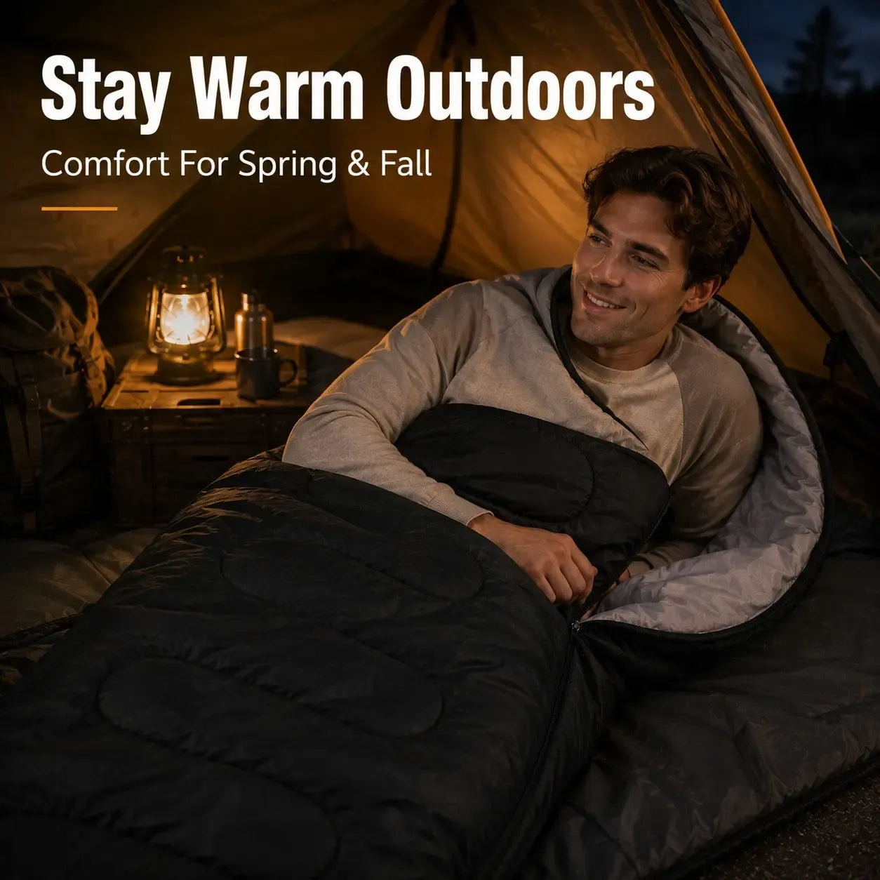 Portable Outdoor Sleeping Bag For Camping Travel Emergency Use Lightweight Warm Sleeping Sack