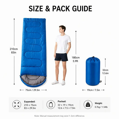 Portable Outdoor Sleeping Bag For Camping Travel Emergency Use Lightweight Warm Sleeping Sack
