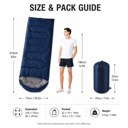 Portable Outdoor Sleeping Bag For Camping Travel Emergency Use Lightweight Warm Sleeping Sack