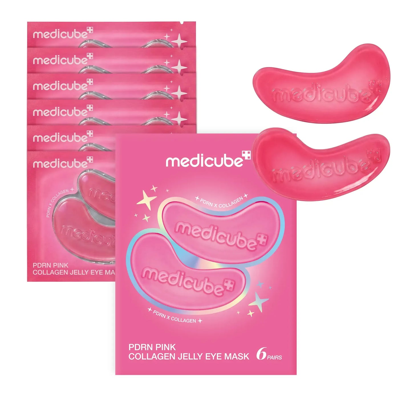 Pink Collagen Jelly Eye Mask | Hydrogel Eye Patches with PDRN