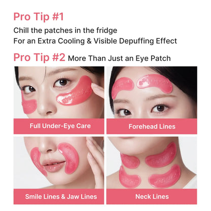 Pink Collagen Jelly Eye Mask | Hydrogel Eye Patches with PDRN