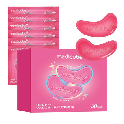 Pink Collagen Jelly Eye Mask | Hydrogel Eye Patches with PDRN