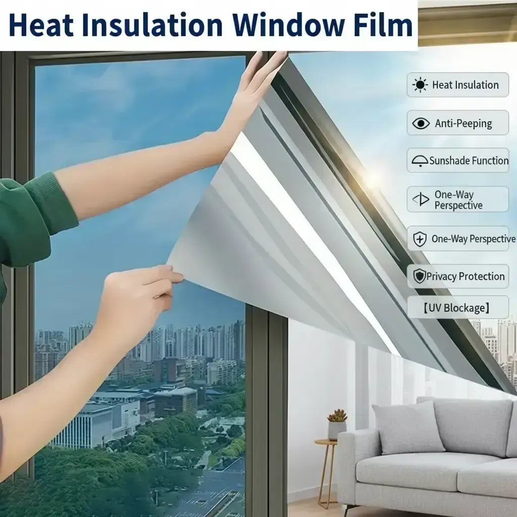Window Glass Film,Anti-Peeping & Sunshade Window Film
