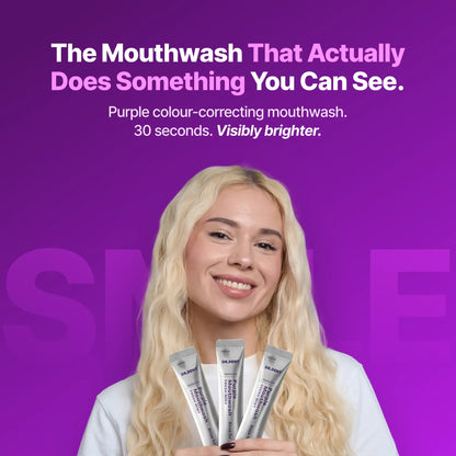 Purple Mouthwash - Sachets 20 Pack - Peroxide-Free - Alcohol Free - Vegan Mint