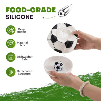 Soccer Style Multi purpose dog bowl Dog Liquid Slow Feeder,Lick Bowl Mat with Ball ,8 Extra Large Suction Cups