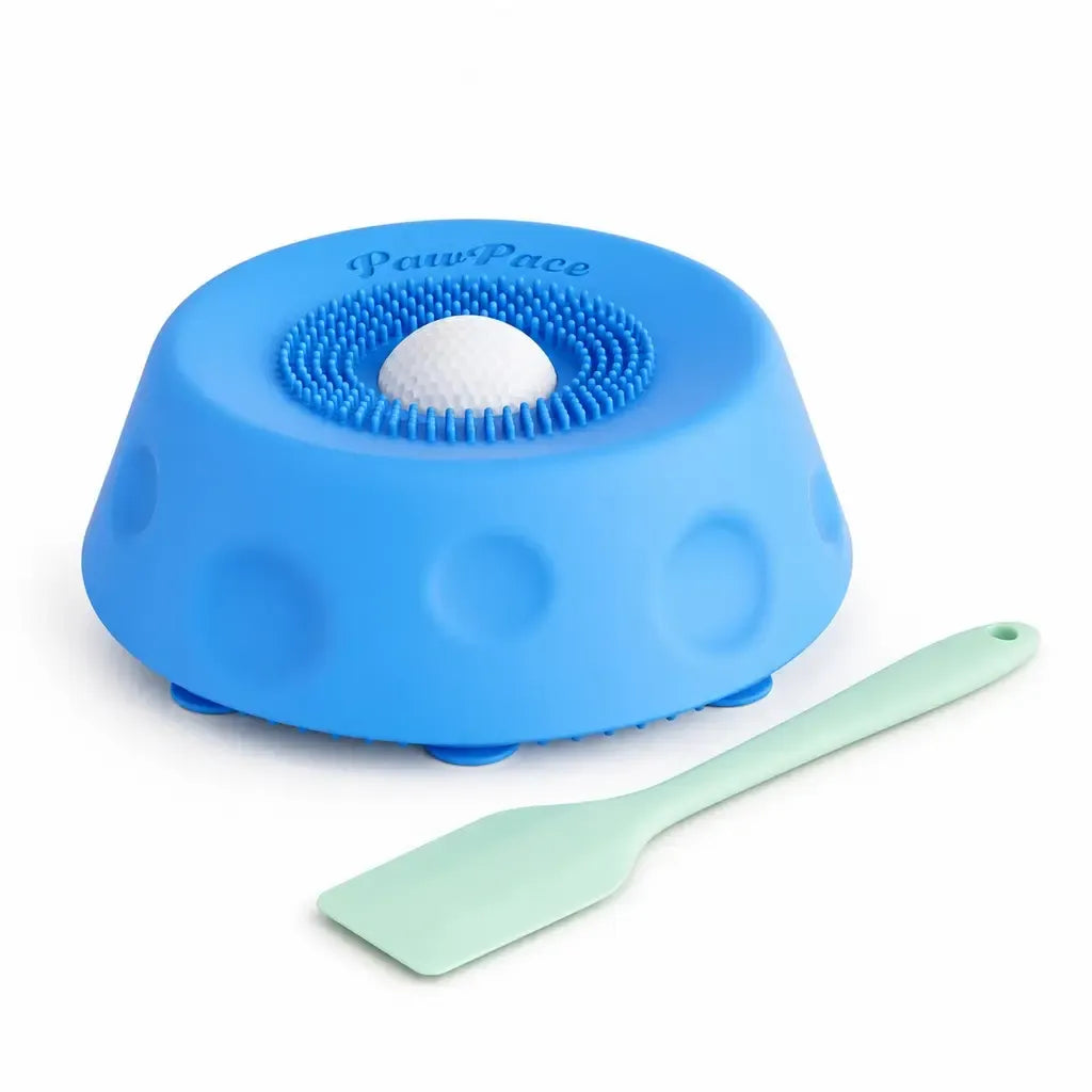 Soccer Style Multi purpose dog bowl Dog Liquid Slow Feeder,Lick Bowl Mat with Ball ,8 Extra Large Suction Cups