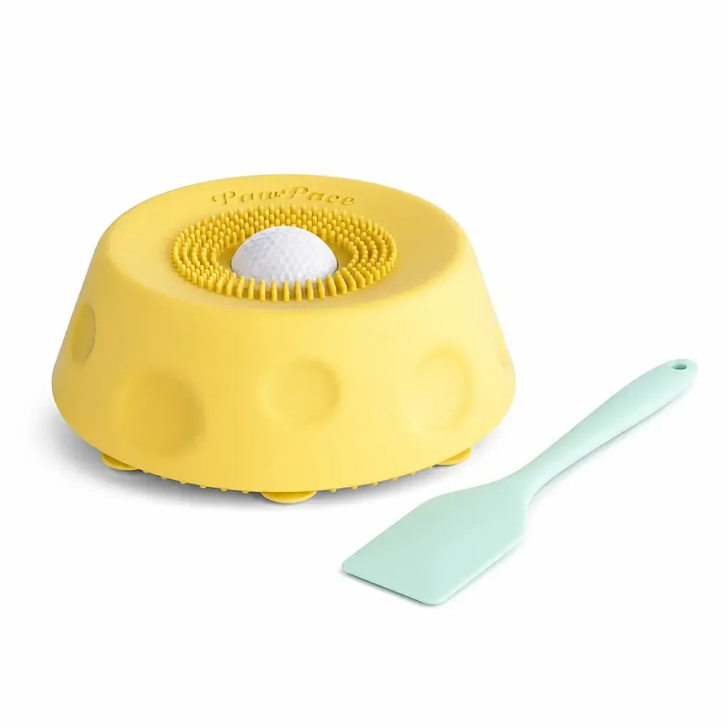 Soccer Style Multi purpose dog bowl Dog Liquid Slow Feeder,Lick Bowl Mat with Ball ,8 Extra Large Suction Cups