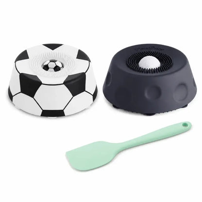 Soccer Style Multi purpose dog bowl Dog Liquid Slow Feeder,Lick Bowl Mat with Ball ,8 Extra Large Suction Cups