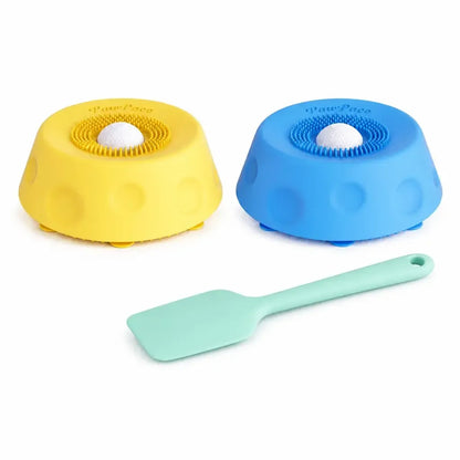 Soccer Style Multi purpose dog bowl Dog Liquid Slow Feeder,Lick Bowl Mat with Ball ,8 Extra Large Suction Cups