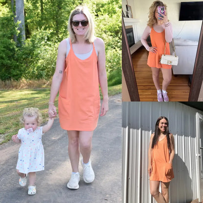 Women's Sleeveless Sports Romper Dress