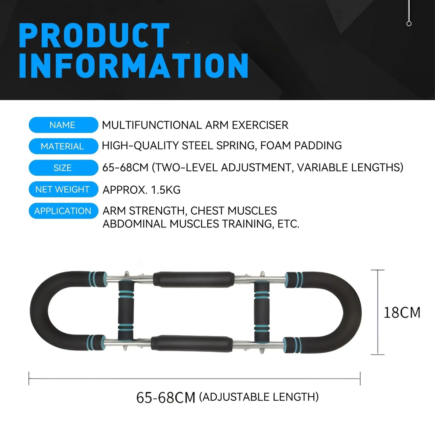 Arm Trainer, Adjustable Chest Workout Equipment