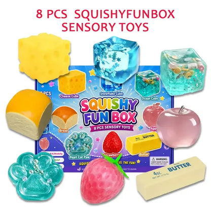 8-Piece Set Box Malt Sugar Stress Relief Fidget Toys