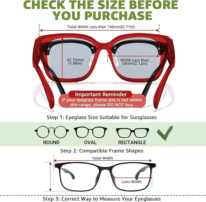 2Pcs Oversized Square Sunglasses for Women Men Wear Over Glasses, Frame Polarized UV400 Protection Stylish Comfortable Fit for Driving Fishing Cycling summerwins
