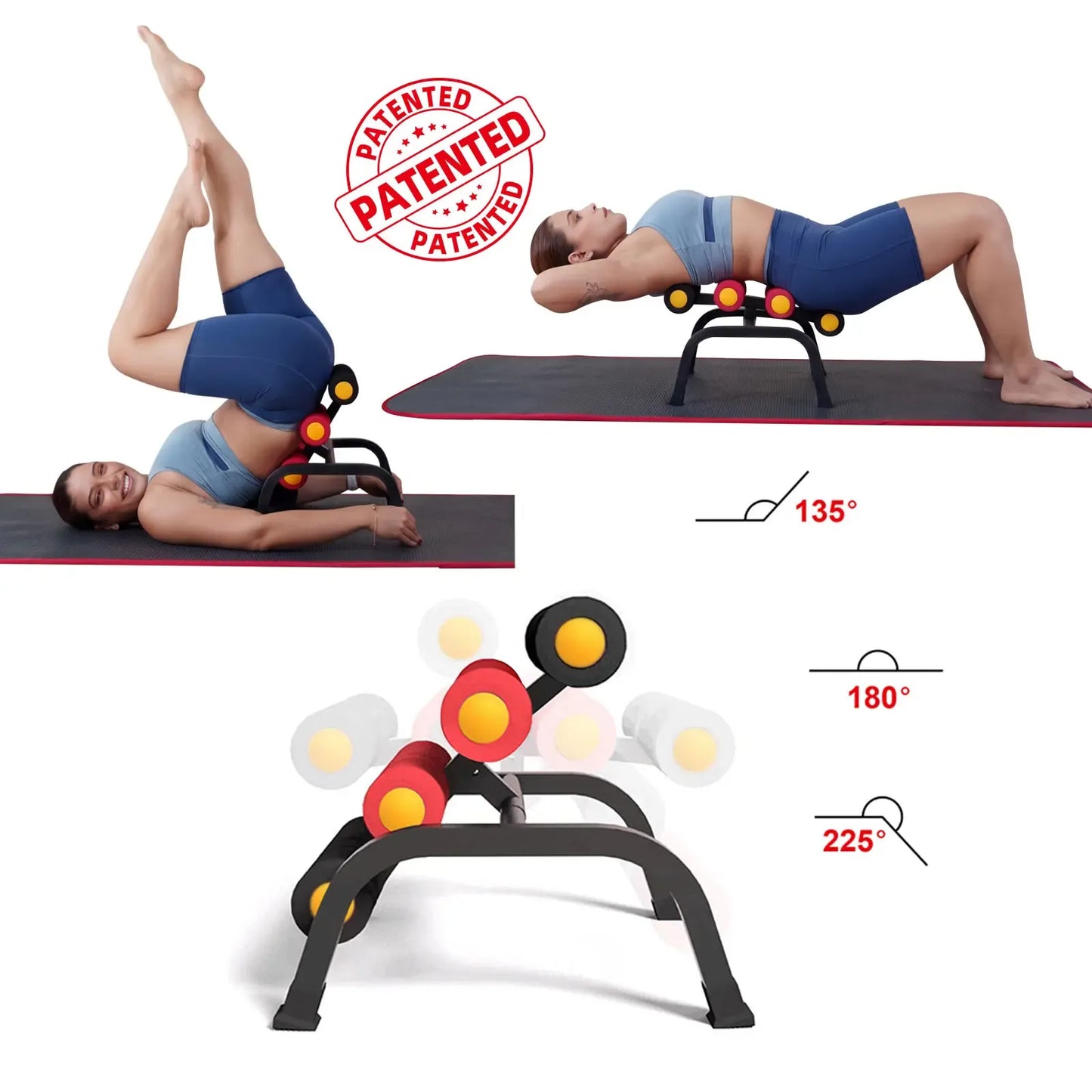 Mini inversion Table,Glutes Trainer Machine, Waist & Back Exercise machine for Lower Back, Strength Training Inversion Machine for RelaxationFoam Rollers Summervibes summerwins
