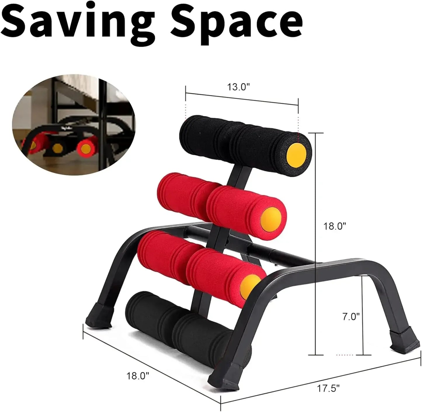 Mini inversion Table,Glutes Trainer Machine, Waist & Back Exercise machine for Lower Back, Strength Training Inversion Machine for RelaxationFoam Rollers Summervibes summerwins