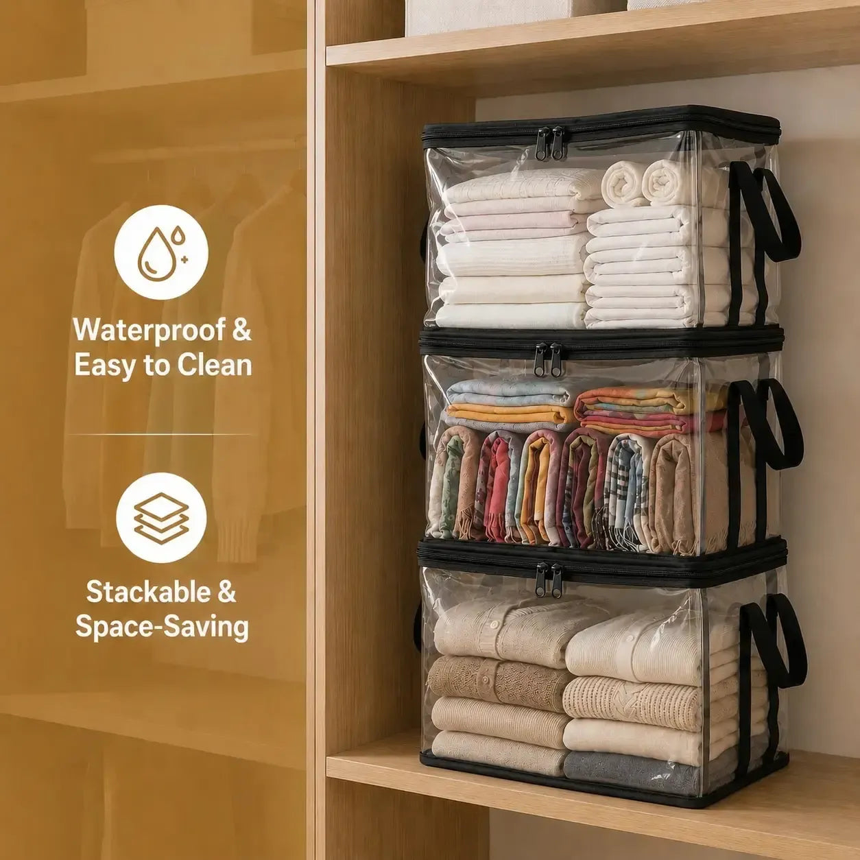 Safe, non-toxic Large Clear Thick Plastic Storage Box