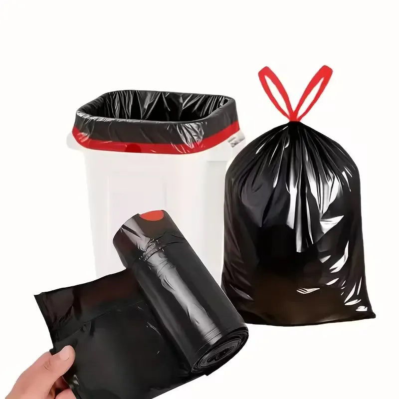 Plastic Garbage Bags, Home Supplies, Convenient Durable Trash Bag, Non-Toxic Waste Cleaning Storage, Kitchen Bathroom Bedroom Office Accessories, Sturdy Trash Bags