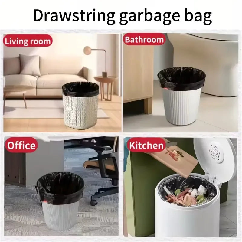 Plastic Garbage Bags, Home Supplies, Convenient Durable Trash Bag, Non-Toxic Waste Cleaning Storage, Kitchen Bathroom Bedroom Office Accessories, Sturdy Trash Bags