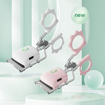 Heated Eyelash Curler with Comb, Rechargeable Battery Powered, Easy Natural Curls, Beauty Tool for Women, Curling