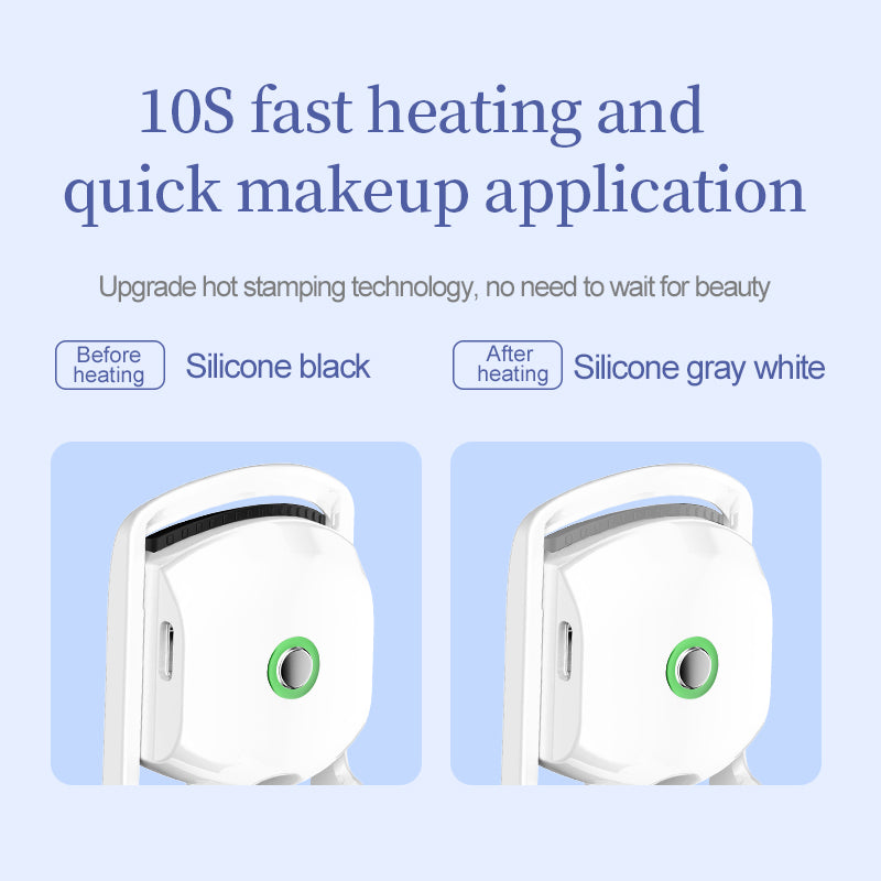 Type C Interface Arc Design Heated Eyelash Curler 3 Gears with USB Charging Cable for Girls for Home