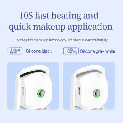 Type C Interface Arc Design Heated Eyelash Curler 3 Gears with USB Charging Cable for Girls for Home