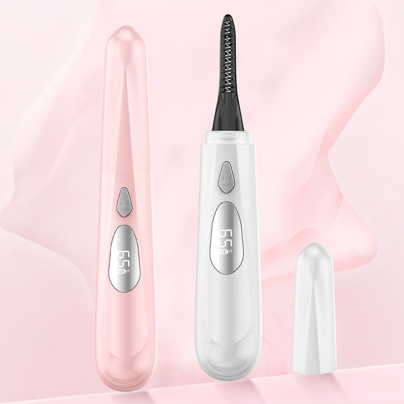Heated Eyelash Curler for Women - 10s Fast Heating, 4 Adjustable Temp (131℉ - 185℉), LED Display, 24H Long-Lasting Curling Eye Lash Curler, Ergonomic Design, Travel-Friendly Makeup Tool Gift