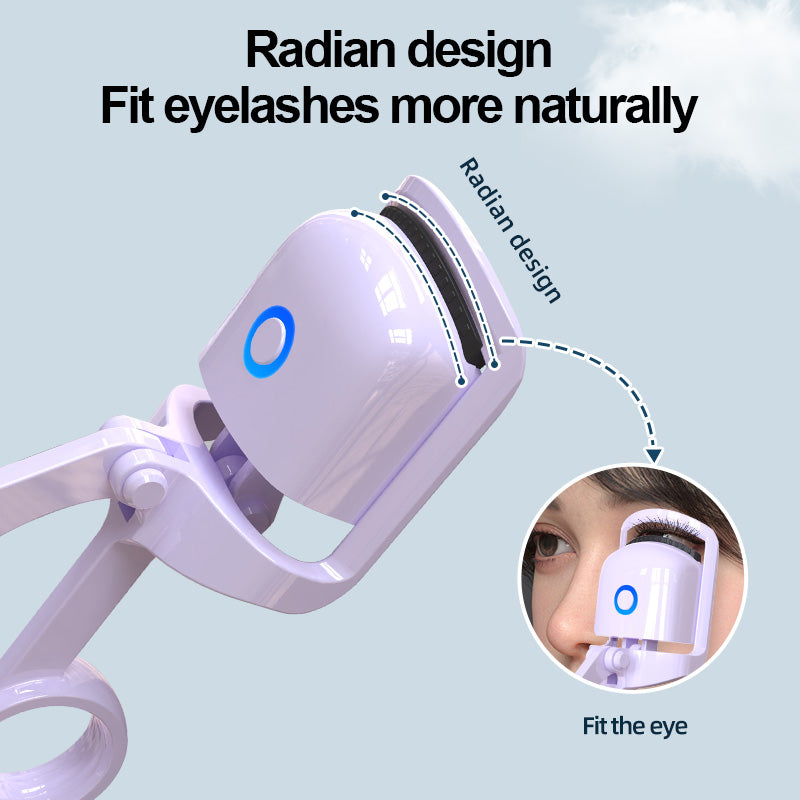 Heated Eyelash Curler for Women - Electric Lash Curler with 10s Fast Heating, Safe Anti-Burn Design, Intelligent Temp Control, Long-Lasting Curls