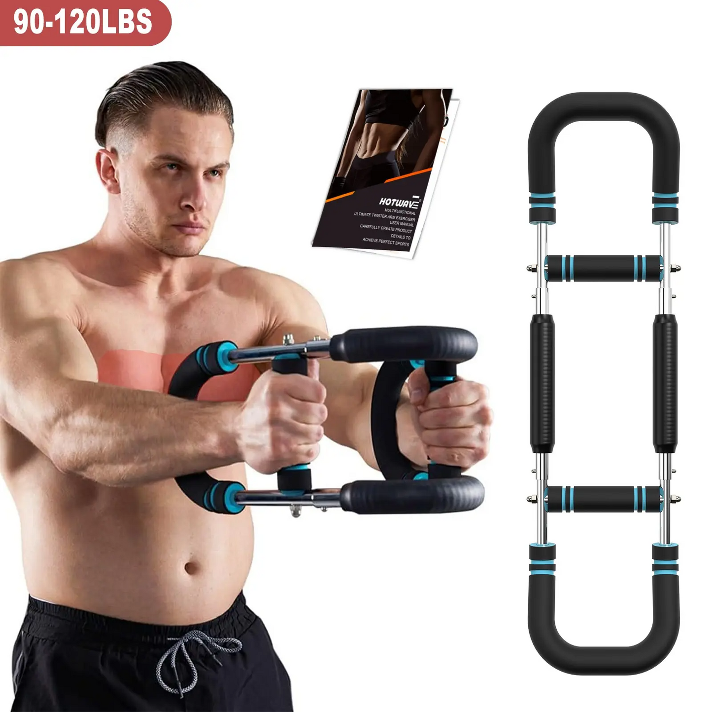 Arm Trainer, Adjustable Chest Workout Equipment, Arm Trainer for Men, Chest Trainer for Men, Shoulder Muscle Training, Portable Spring Resistance Home Fitness Equipment summerwins summerwins