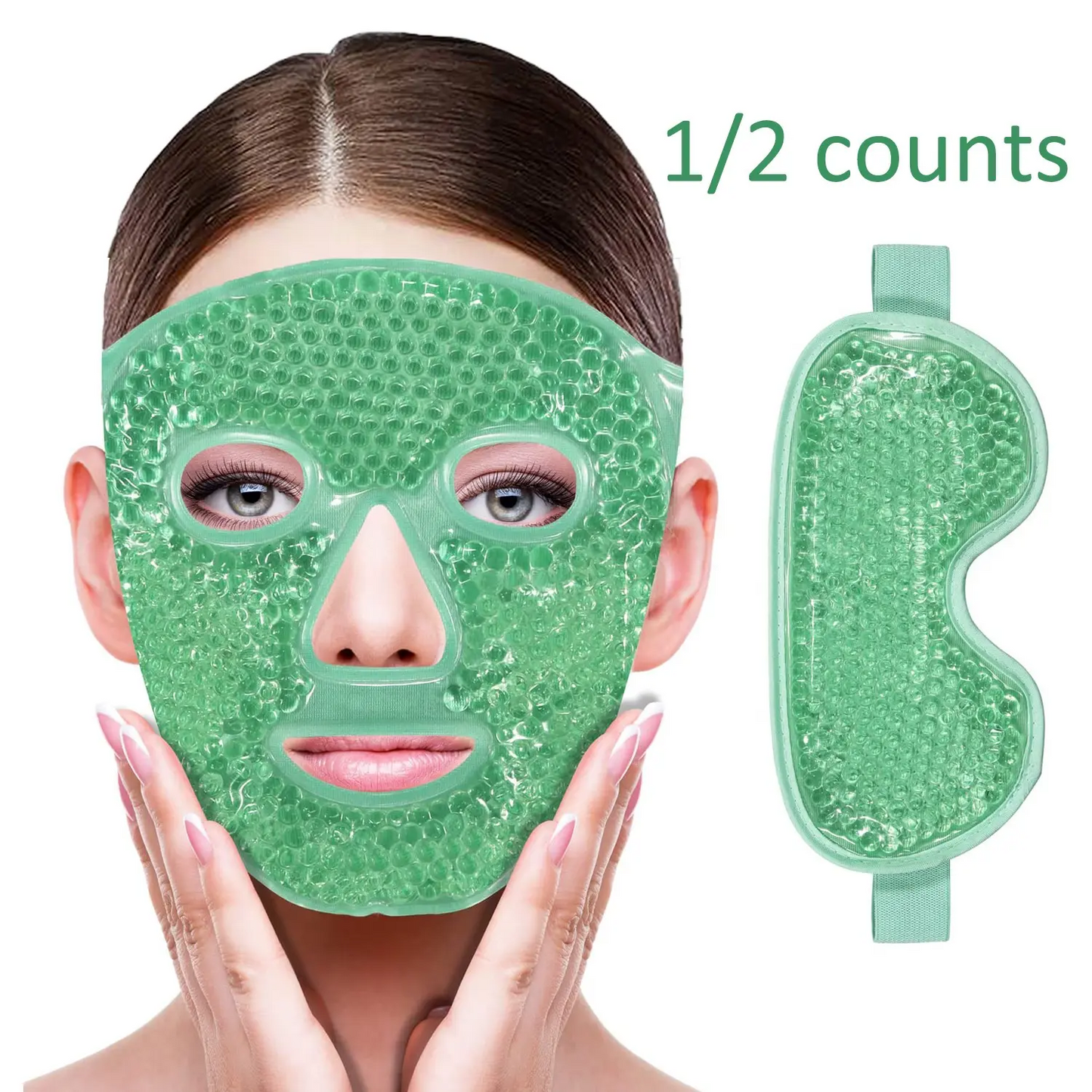 Blue Gel Cooling Ice Mask, Skin Care Mask, Beauty Mask, Facial Mask, 1 Count/ 2 Counts Face Mask/ Eye Mask