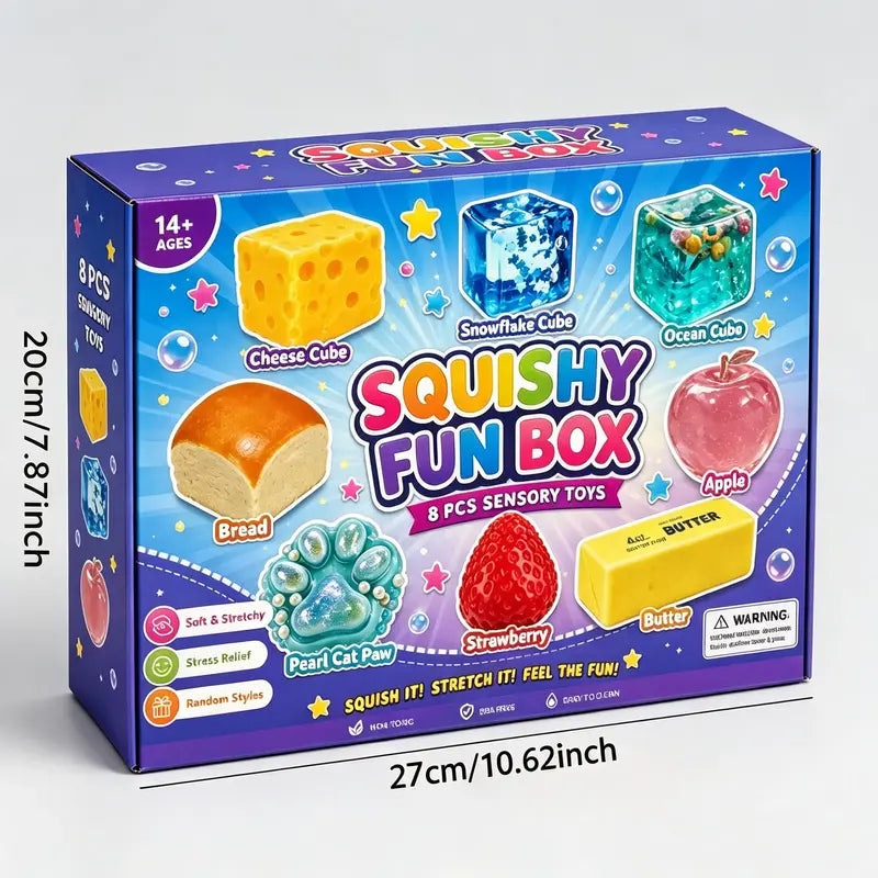 8-Piece Set Box Malt Sugar Stress Relief Fidget Toys