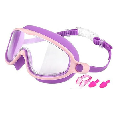 Swim Goggles with Nose Cover for Ages 3-12+ Kids,Youth