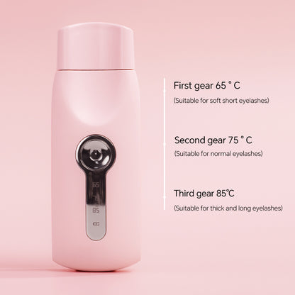 Heated Eyelash Curlers Travel Electric Lash Curler with Heat Sensitive Silicone Pad, 8s Fast Heat up Long Lasting Curls, Mini Electric Eyelash Curler