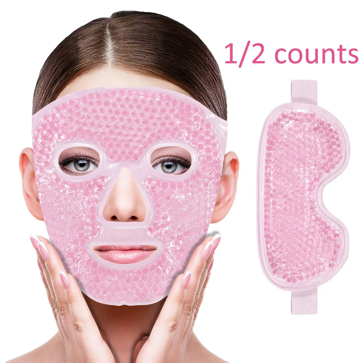 Blue Gel Cooling Ice Mask, Skin Care Mask, Beauty Mask, Facial Mask, 1 Count/ 2 Counts Face Mask/ Eye Mask