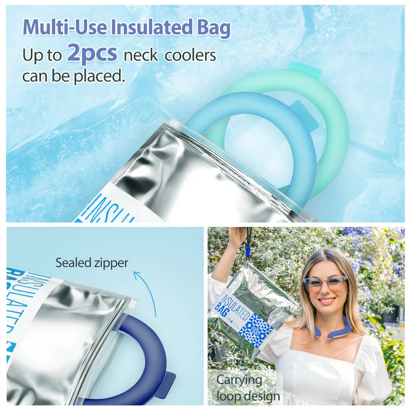 Neck Cooling Tube with Insulated Bag