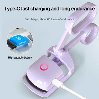 Heated Eyelash Curler for Women - Electric Lash Curler with 10s Fast Heating, Safe Anti-Burn Design, Intelligent Temp Control, Long-Lasting Curls