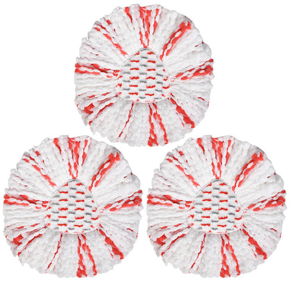 3 Pack Spin Mop Heads Replacements with Scrubbing Pad