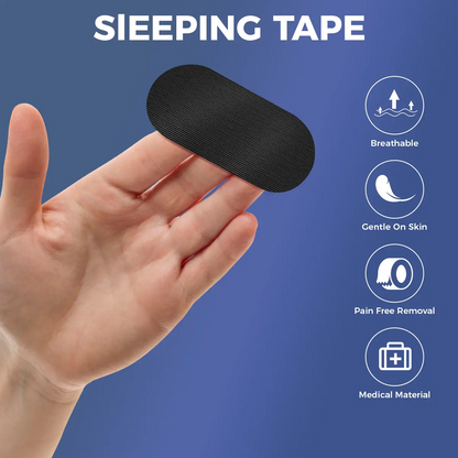 Mouth Tape for sleeping, one month supply, mouth tape, black, gentle, adhesion & 35 Strips, sports accessories