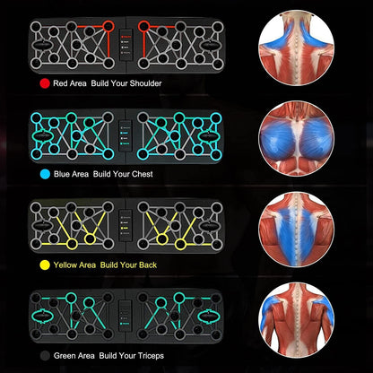Push Up Board Fitness,Professional Strength Training Equipment for Chest, Shoulders, Back & Triceps