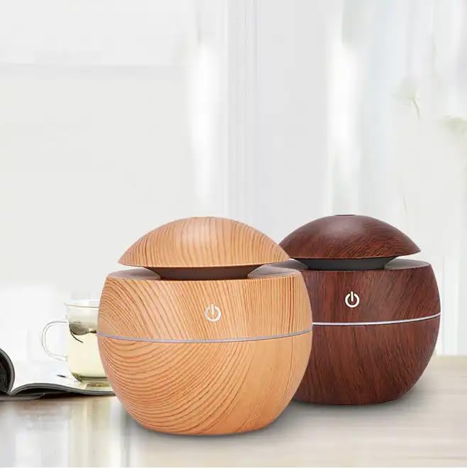 Desktop mini personal ultrasonic humidifier aromatherapy with colorful LED night light, office, bedroom, dorm room, portable, USB power
