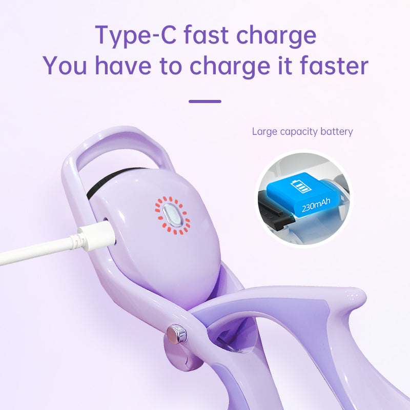 Heated Eyelash Curlers, USB Rechargeable Temperature Control Eyelash Curler, 3 Modes Heated, Portable Electric Eyelash Curler, Quick Natural Curling