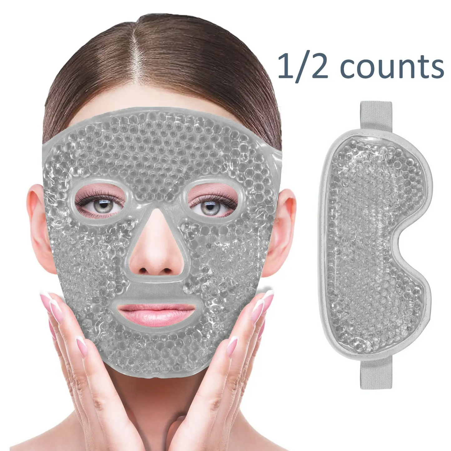Blue Gel Cooling Ice Mask, Skin Care Mask, Beauty Mask, Facial Mask, 1 Count/ 2 Counts Face Mask/ Eye Mask