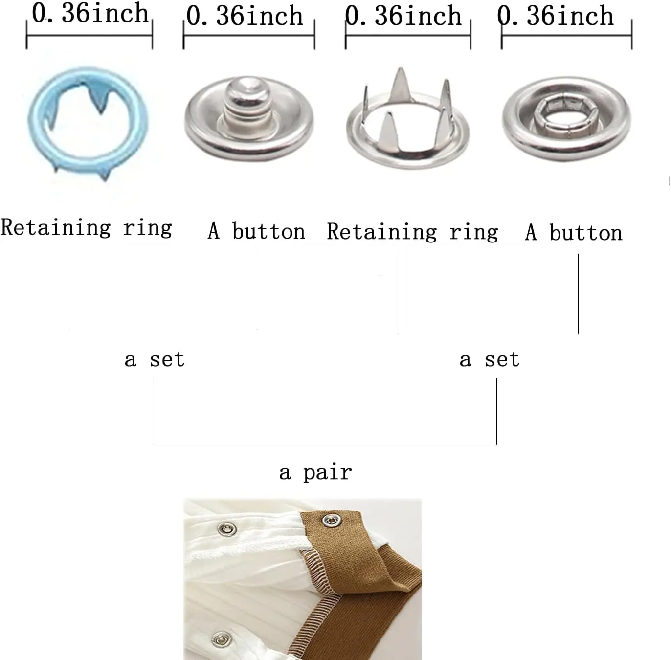 Including 100pcs Invisible Colored Metal Buckle & 1 Count Manual Pressure Pliers