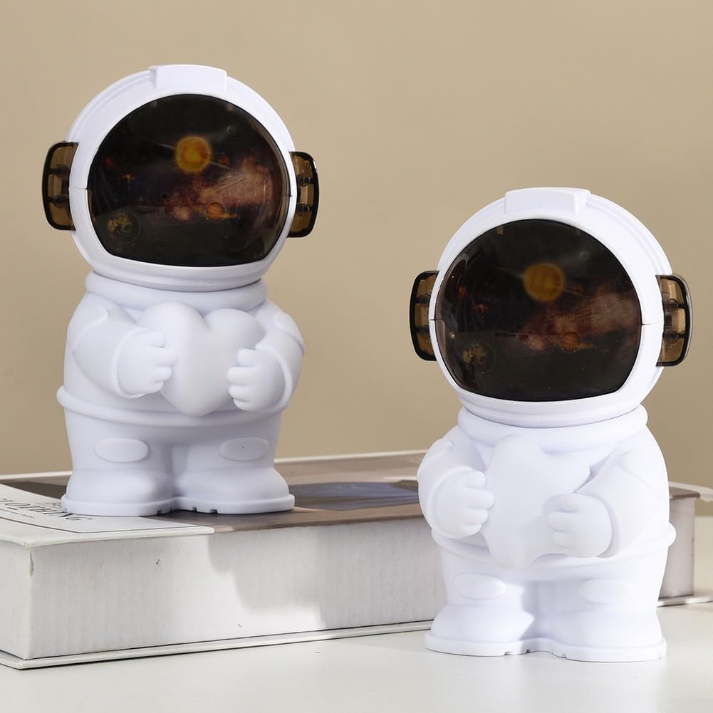 Astronaut Humidifier USB Powered, Silent Air Humidifier Mist Output for Bedroom Office Desk, Cute Space Design
