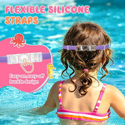Kids Swim Goggles for 3-15+ UV Protection Anti-Fog High Definition Waterproof Adjustable Goggles for Boys and Girls