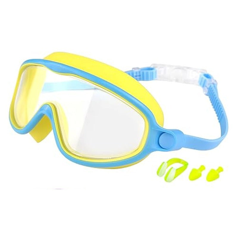 Swim Goggles with Nose Cover for Ages 3-12+ Kids,Youth