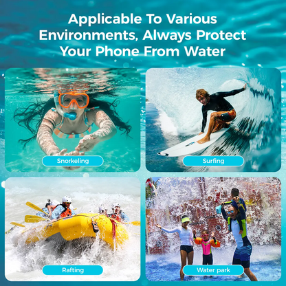 Waterproof Phone Pouch, 2 Counts Clear Waterproof Cell Phone Case Lanyard for iPhone Galaxy Up To 7",Inflatable Edge Better Buoyancy