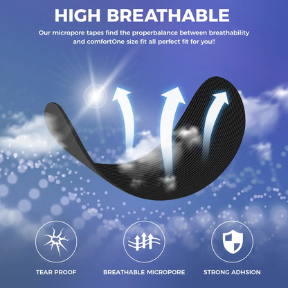 Mouth Tape for sleeping, one month supply, mouth tape, black, gentle, adhesion & 35 Strips, sports accessories